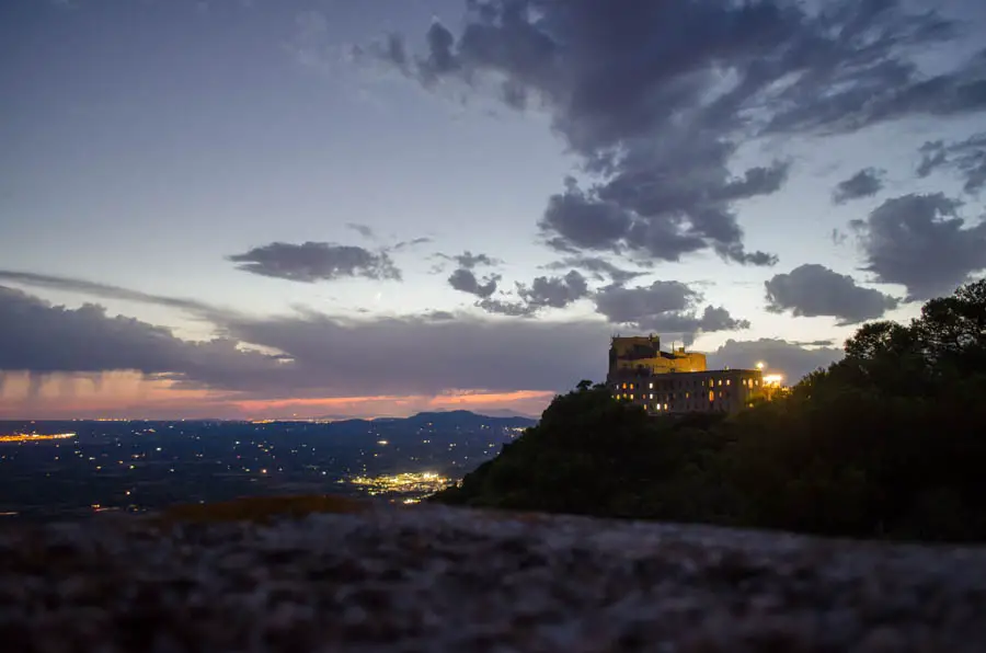 Sonnenuntergang am Santuari de Sant Salvador