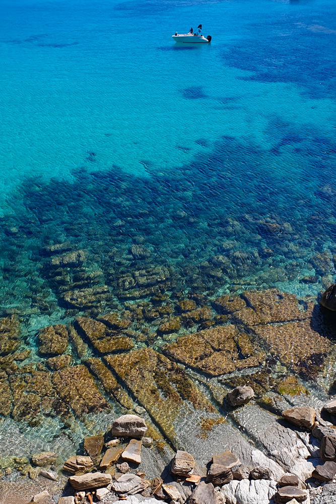 Sehr klares Wasser an der Cala FIguera de Formentor, perfekt zum Schnorcheln