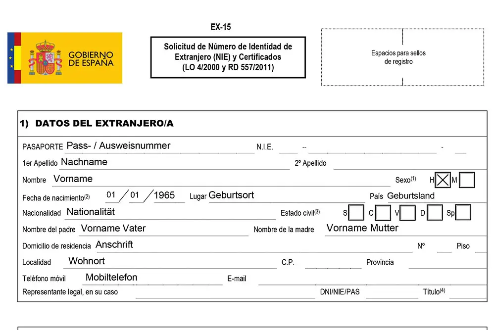 Mallorca NIE beantragen - so wird das Antragsformular ausgefüllt.